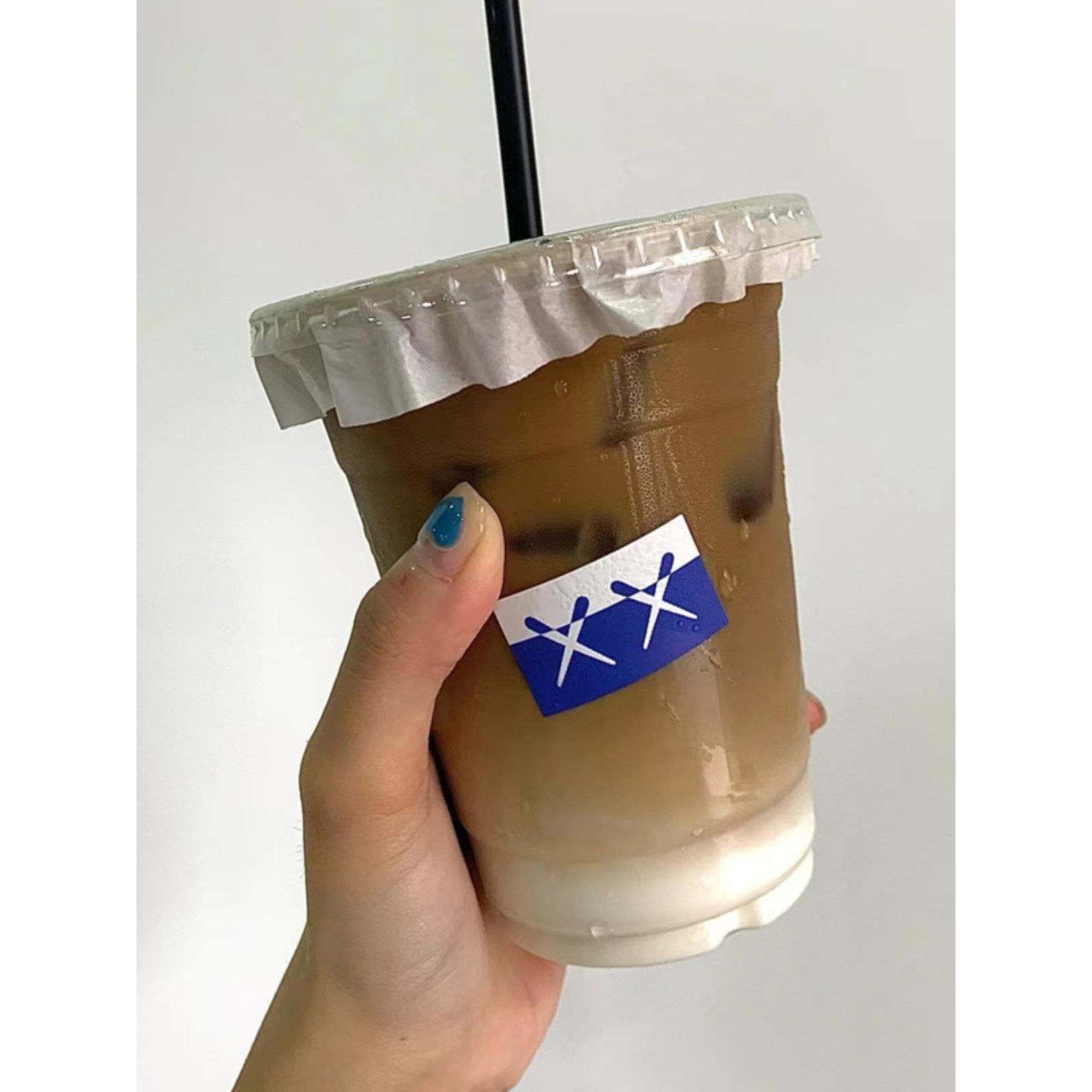 500ml一次性高透pet塑料冷饮400美式冰咖啡杯350ml奶茶杯带盖定制