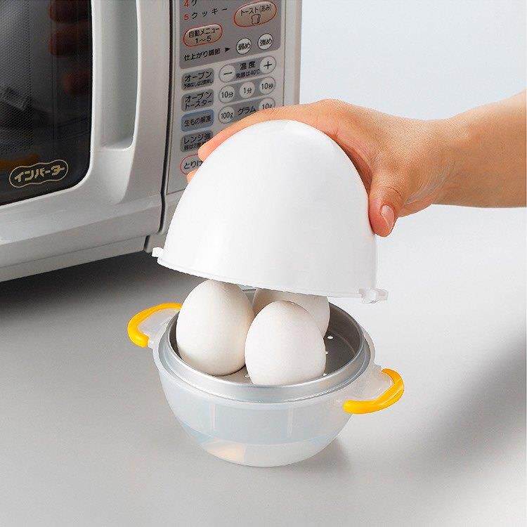 日本进口微波炉专用煮蛋器小蒸蛋器迷你热鸡蛋神器煮溏心糖心蛋锅