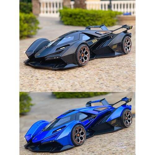 1:22仿真兰博基尼V12 GT合金跑车模型摆件声光儿童汽车金属玩具车