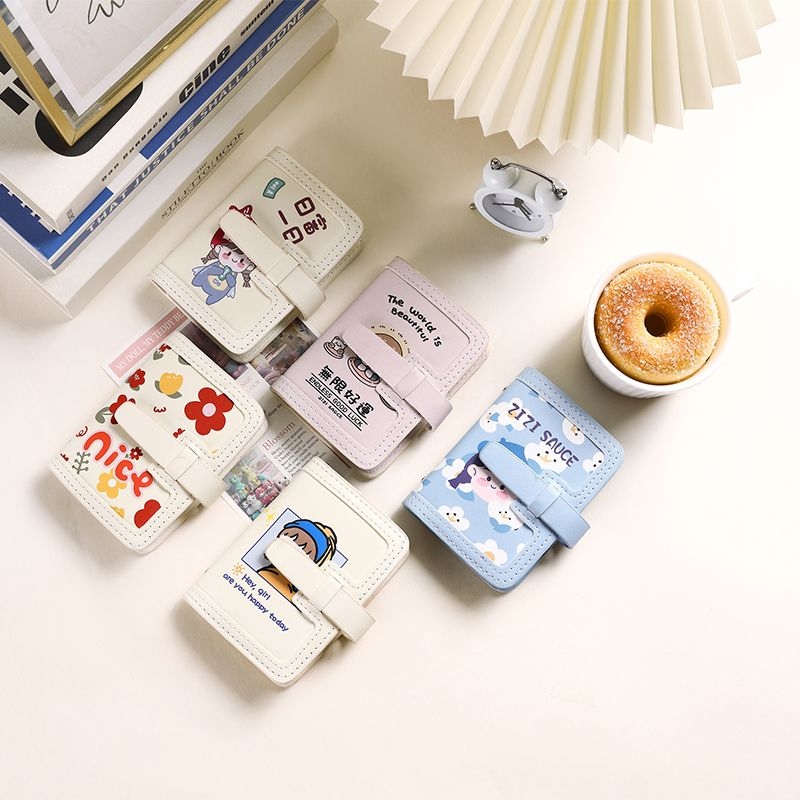 PU皮革女孩可爱卡通动漫卡包女小巧多卡位大容量防消磁防盗刷