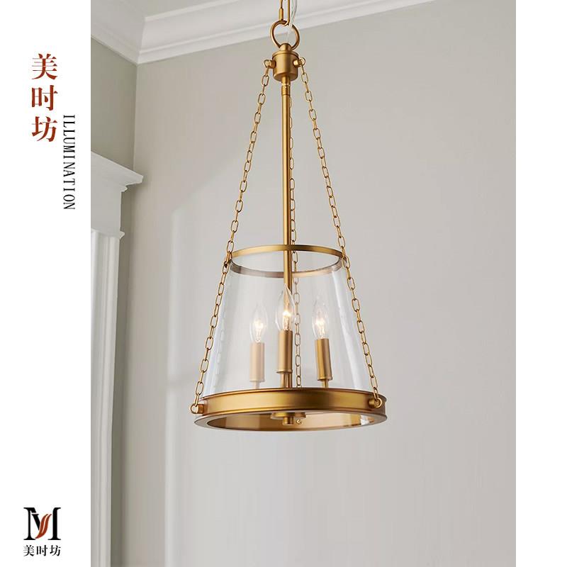美式饭厅吊灯法式复古别墅卧室书房吧岛台餐桌玄关过道设计师灯具