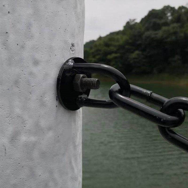护栏用粗黑链条黑铁链子做道路隔离公园人工湖防护链条定做铁链子