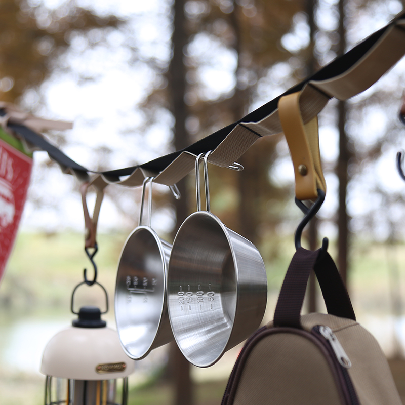 户外可调节长度天幕挂物绳露营灯具餐具挂绳野营悬挂多功能晾衣绳