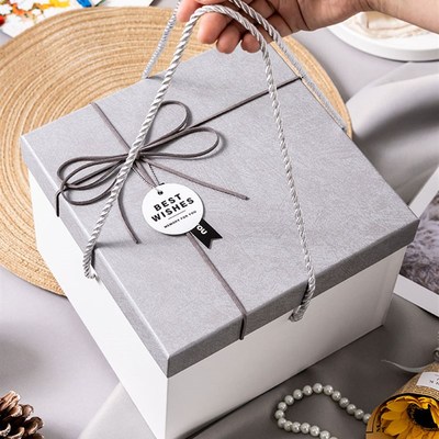 正方形礼物包装盒子超大生日简约创意伴手礼盒高级感伴手礼盒