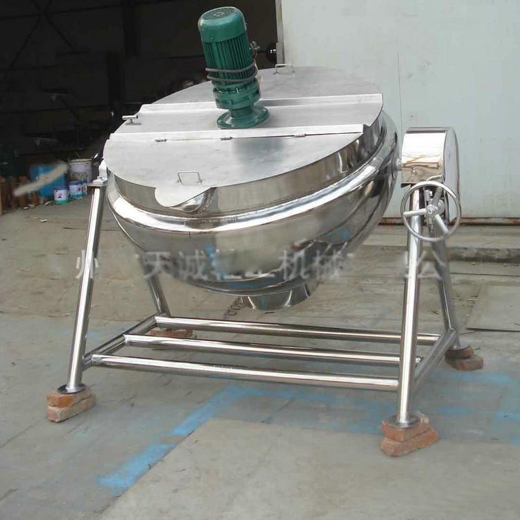 厂家直供不锈钢可倾式夹层锅行星蒸汽夹层锅带搅拌夹层锅