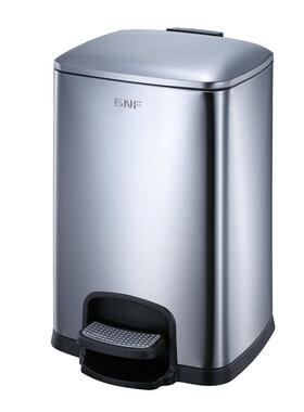 时尚欧式房间桶脚踏酒店家用方形不锈钢垃圾桶8升12升15升20升