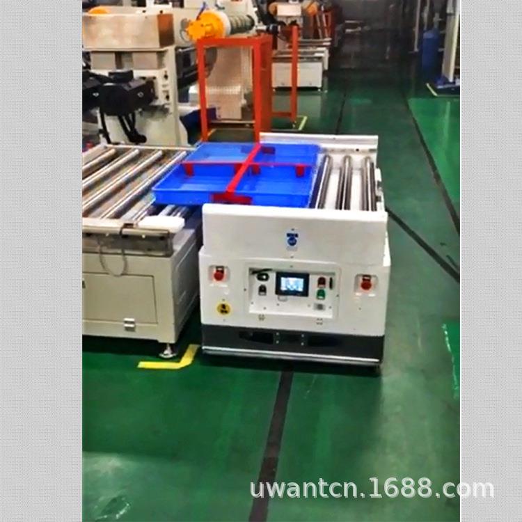 车间自动搬运机器人无人搬运滚筒agv小车对接滚筒线负载200kg