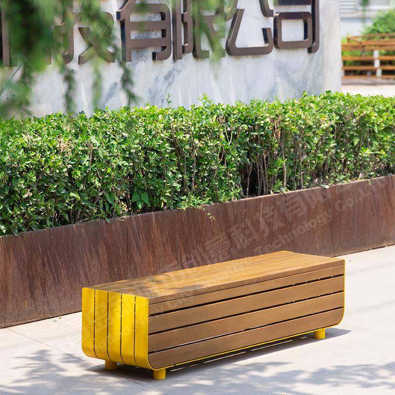 户外公园椅钢木坐凳防腐实木座凳小区广场商场休闲椅创意景观长椅,家庭/个人清洁工具,垃圾桶,淘宝优惠券,粉丝福利购,淘宝优惠卷