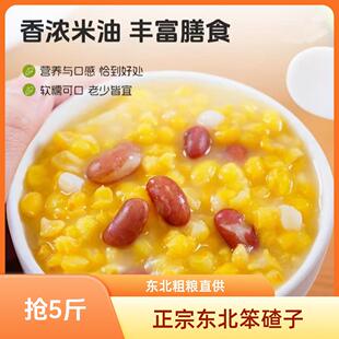 正宗东北大碴子+紫花芸豆发5斤黄金配比黑土地早餐粗粮玉米碴子