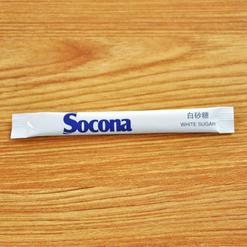 Socona白砂糖咖啡糖包黑咖啡伴侣专用白糖包调糖5g*100条小包装糖