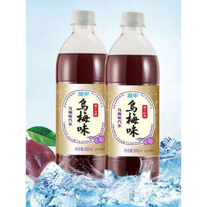 延中乌梅汽水600ml*20瓶整箱老上海风味汽水盐汽水酸爽防暑饮品