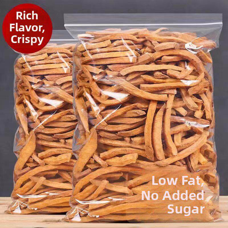 非油炸原味地瓜干不加糖精铁锅沙炒红薯条农家香脆红薯干解馋零食