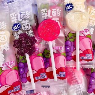 乳酸菌维C棒棒糖可爱卡通水果味高颜值糖果节日送人网红零食