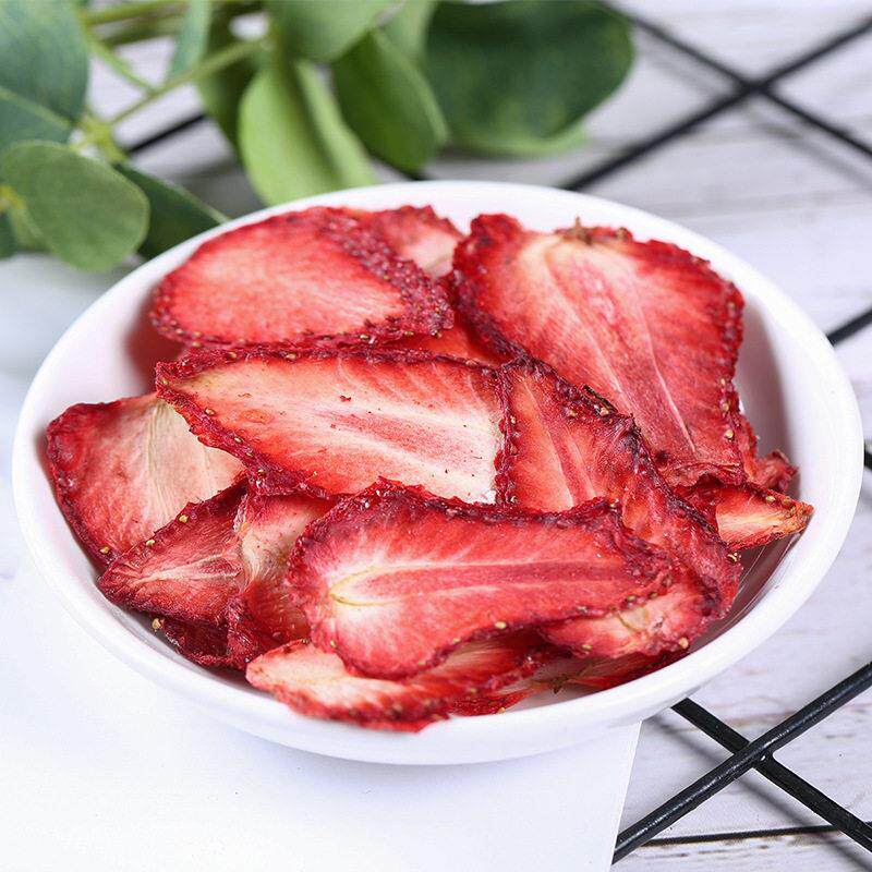 烘干草莓干片无添加泡茶水冻干草莓干脆片碎丁零食烘焙装饰水果茶