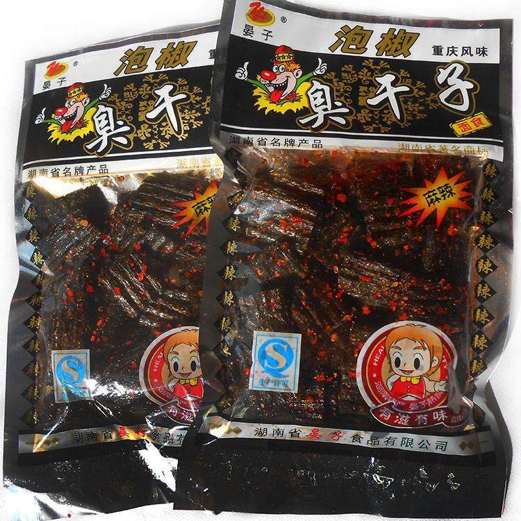 长沙特产晏子泡椒臭干 干子辣条辣片8090后儿时怀旧辣条童年零食