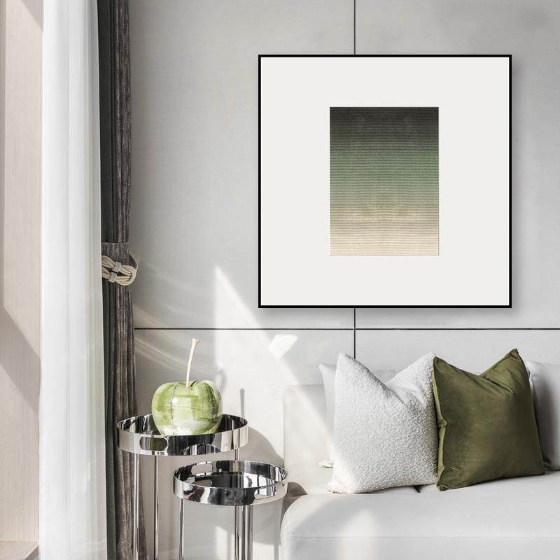 意式极简挂画客厅饭厅主卧室床头办公室组合绿色沙发背景墙装饰画