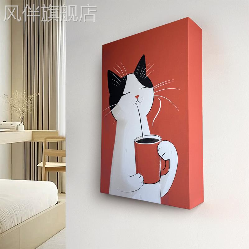 加厚实木特殊电表箱装饰画定制超厚电闸大尺寸消防栓遮挡箱无框画图片
