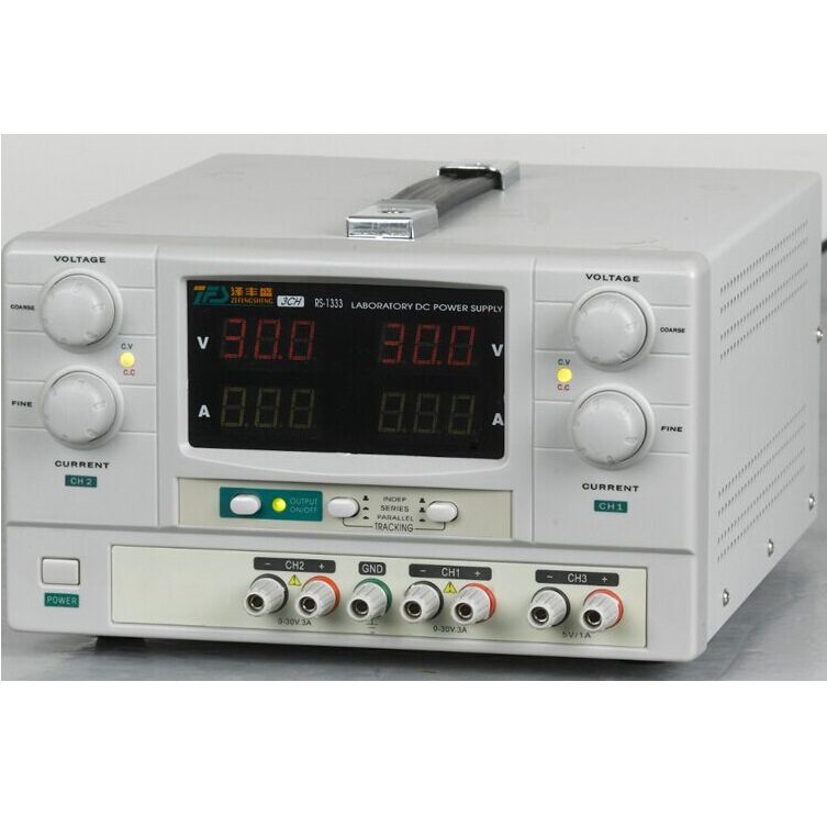 供应泽丰盛RS1633直流稳压电源3路四位显示自动串并联30V3A（图）