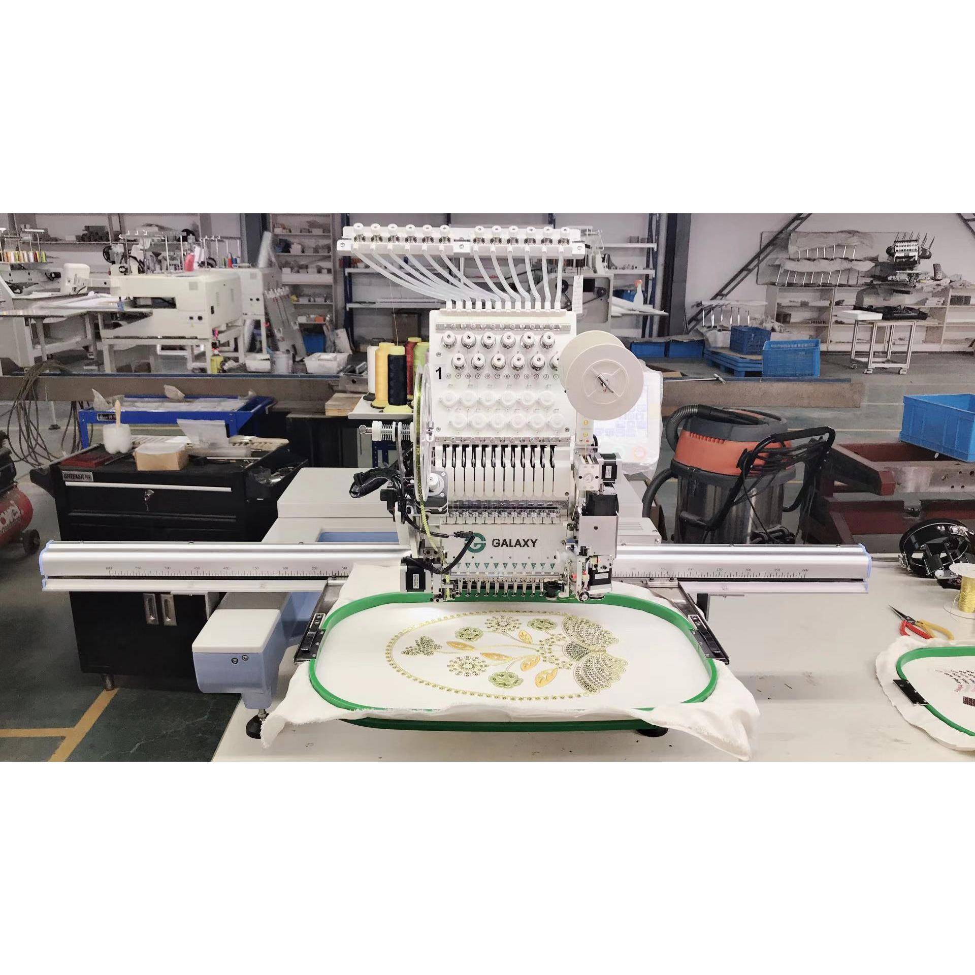 银河机电大行程单头电脑绣花机小型多功能电脑刺绣机定制