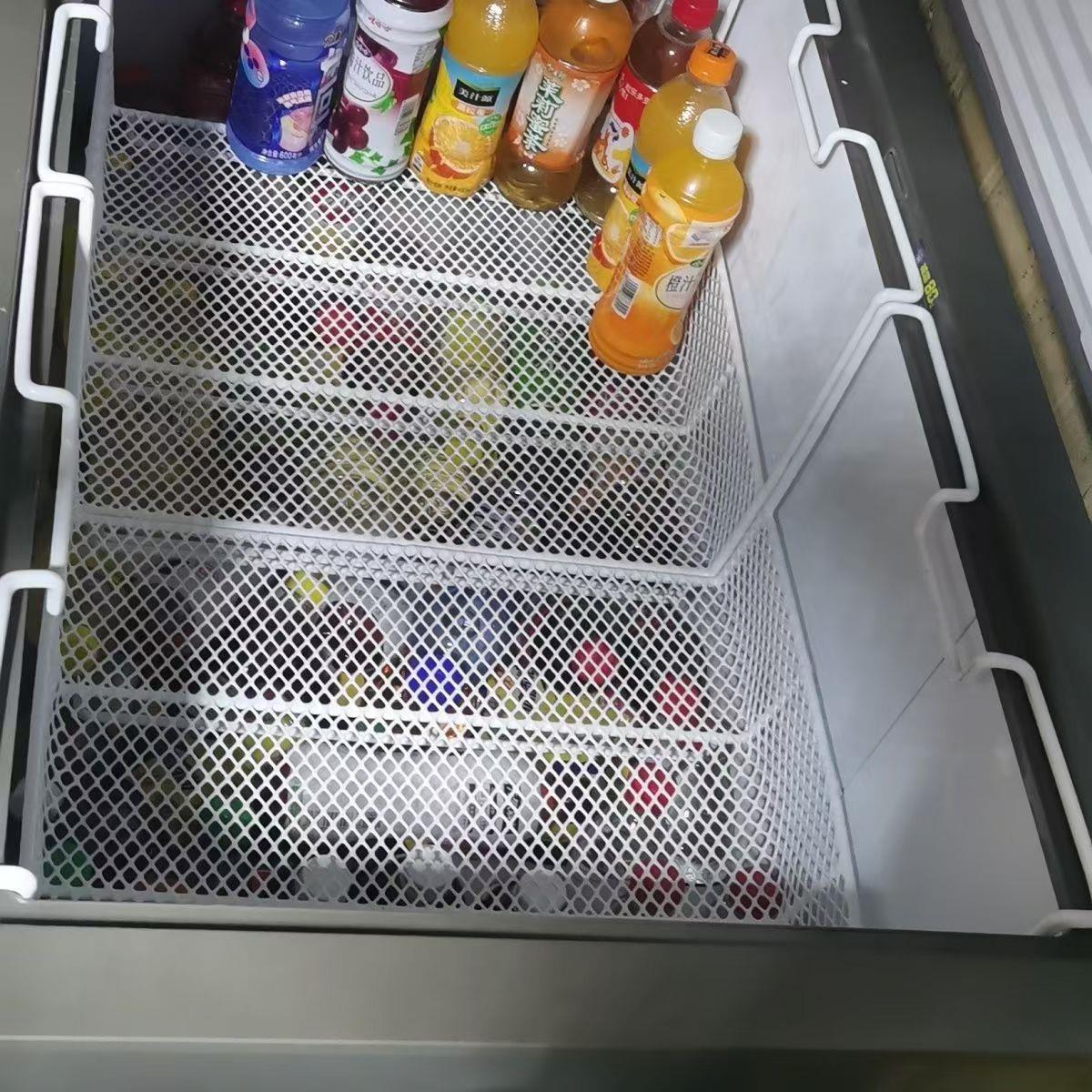 冰柜分层置物架冷柜内置物架层托架隔层板分隔收纳平板吊篮展示架