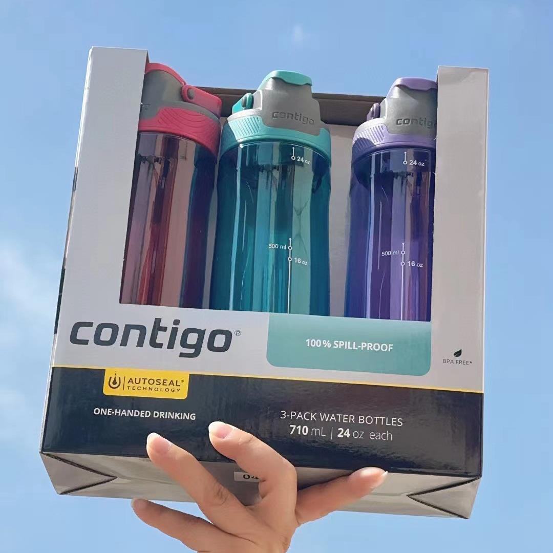 Contigo康迪克儿童吸管杯婴儿宝宝鸭嘴直饮杯幼儿园防摔防漏套装