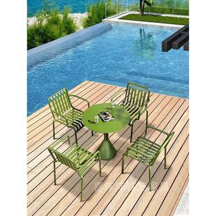 庭院花园桌椅简约休闲 露天阳台小桌子现代铁艺防水防嗮户外桌椅