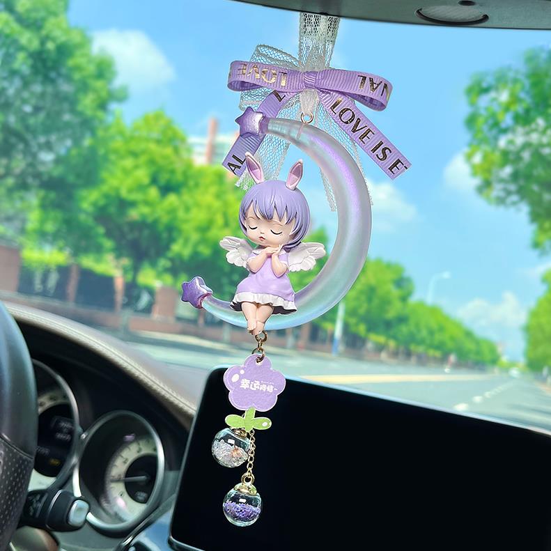 安妮宝贝车载挂饰吊饰diy手工车内装饰品高档汽车挂件2023新款女