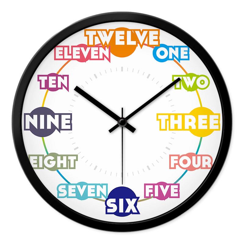 MOMEN/摩门挂钟客厅创意英文字母刻度钟表卧室静音现代时钟大挂表