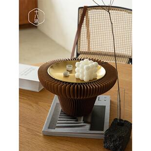 十八纸高脚托盘高级感桌面陈列置物展台艺术颜值展厅氛围零食果盘