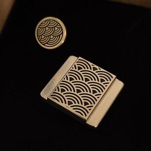 个性定制日式青海波覆古金属黄铜相机热靴盖快门按钮适用于 于富