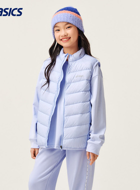 亚瑟士儿童羽绒马甲童装冬季新款女童三防紫色男童外套运动背心