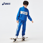 子儿童运动休闲套装 ASICS 男女童针织套装 卫衣裤 亚瑟士秋季 新款