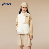 摇粒绒拼色针织马甲时尚 ASICS 新款 25年秋季 百搭抗静电 亚瑟士童装