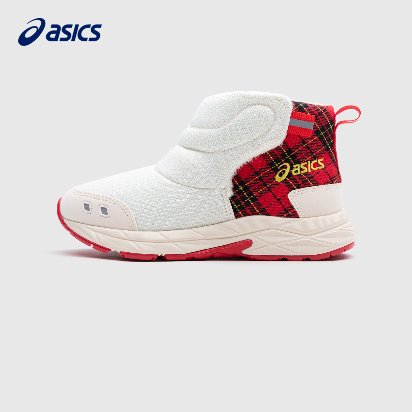 ASICS亚瑟士童鞋冬季中大童保暖高帮加绒棉靴男女童运动鞋CONTEND