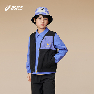 印花 中大童三防潮酷马甲柔软舒适时尚 ASICS 亚瑟士儿童2025年新款