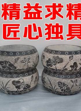石头墩子圆形小石墩庭院户外门口柱墩石凳子仿古石凳家用门墩石鼓