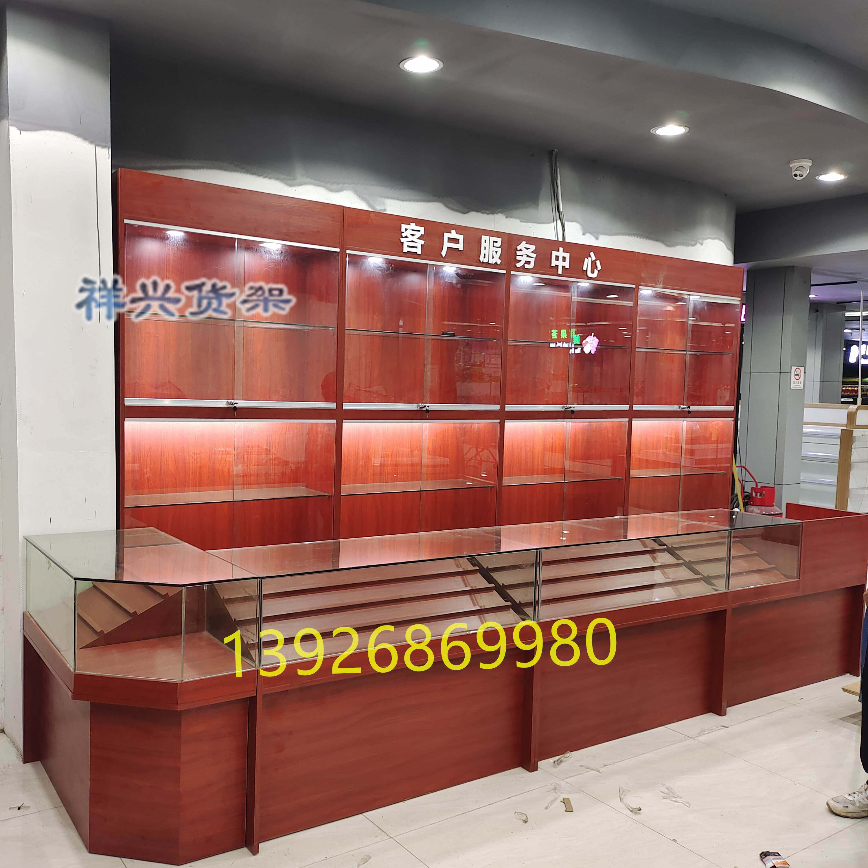 烟柜展示柜烟酒店货架香烟柜台红酒柜超市烟草柜台商行烟酒柜定制