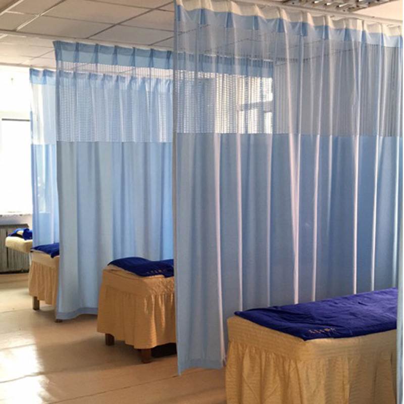 美容院隔断帘诊所帘医用帘子隔离拉帘遮挡医院窗帘医用床拉帘布料
