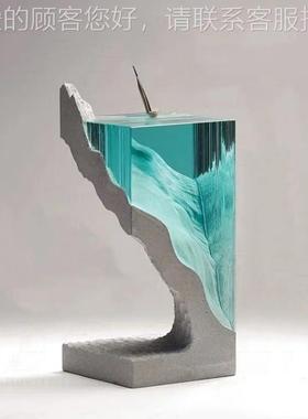 创意透明型树摆脂蓝色海洋摆27745件酒店别墅山景观雕塑创意设计