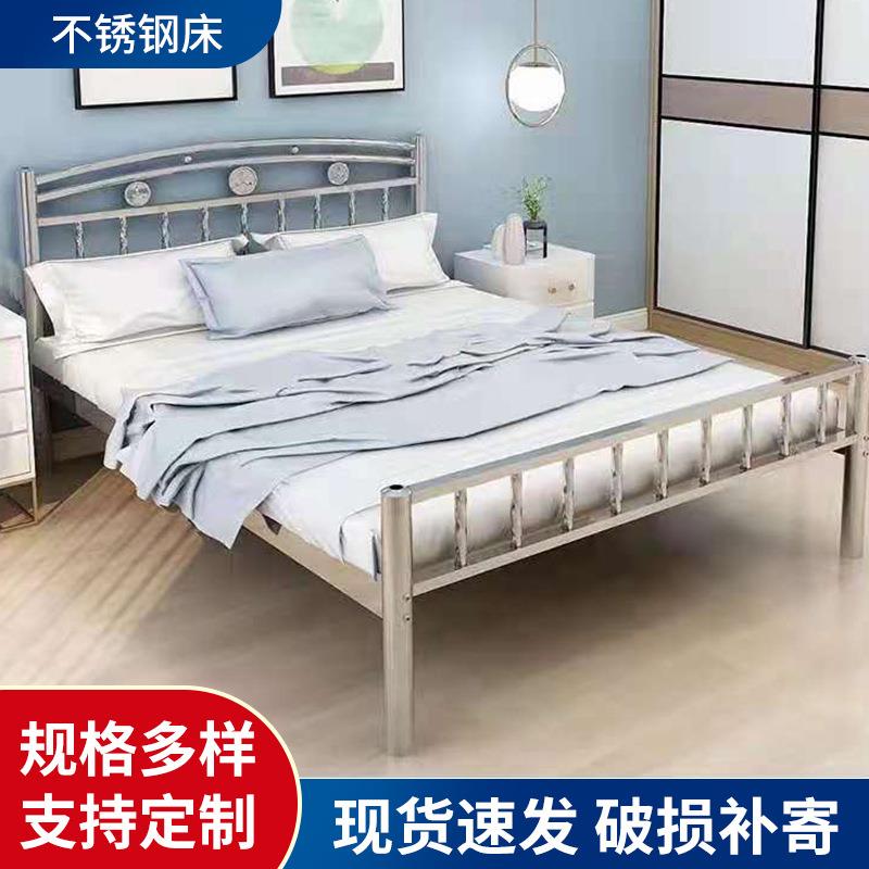 铁艺不锈钢床架子学生单层铁架床工厂高低钢架床加厚单双人床架