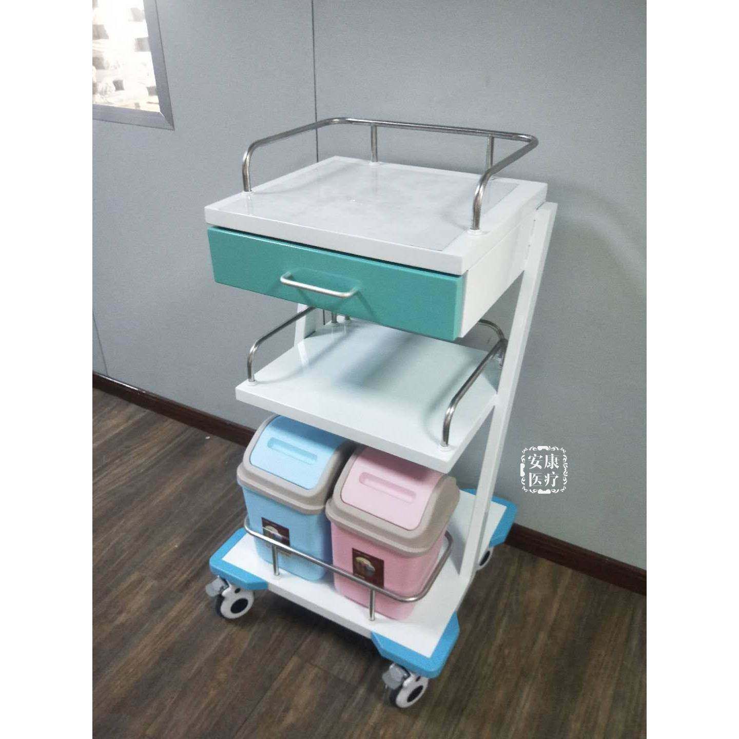 不锈钢医用治疗车医疗美容院护理手术移动置物架换药车手推车包邮