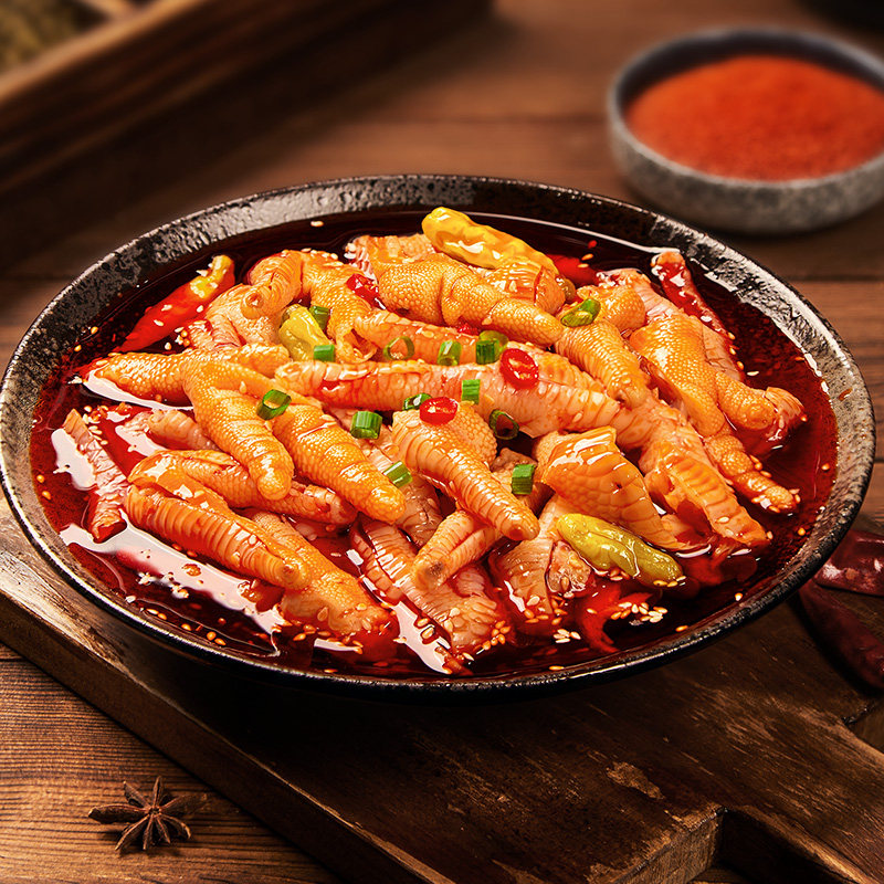 邹三和无骨鸡爪川辣去骨脱骨凤爪招牌红油鸡爪休闲小吃即食零食