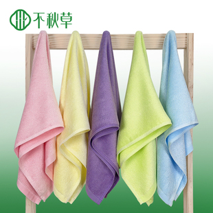不秋草竹纤维毛巾成人加厚加大洗脸洗澡天然竹炭纤维超柔a类