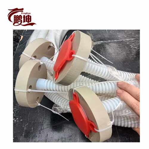 PPH法兰四氟波纹管四氟乙烯波纹管套管乳白色四氟波纹软管