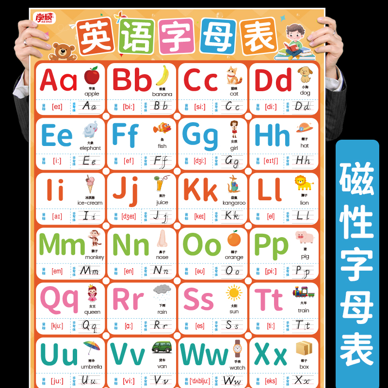 小学生启蒙英语26个磁吸字母表