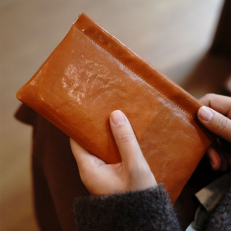 弹片收纳包口红化妆袋女零钱小包便携式包包自动闭合卫生巾化妆包