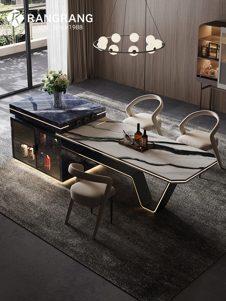 2025新款龙抬头意式岩板岛台餐桌一体家用大小户型厨房餐桌定制,住宅家具,岛台餐桌,淘宝优惠券,粉丝福利购,淘宝优惠卷