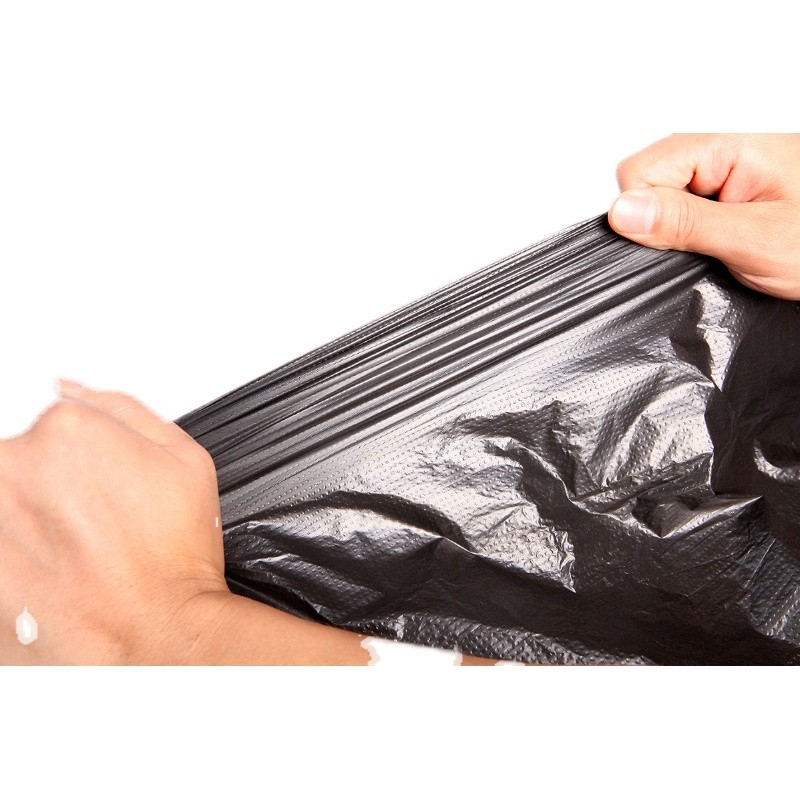 家用大号垃圾袋平口加厚黑色120商用酒店环卫物业厨房塑料袋100L