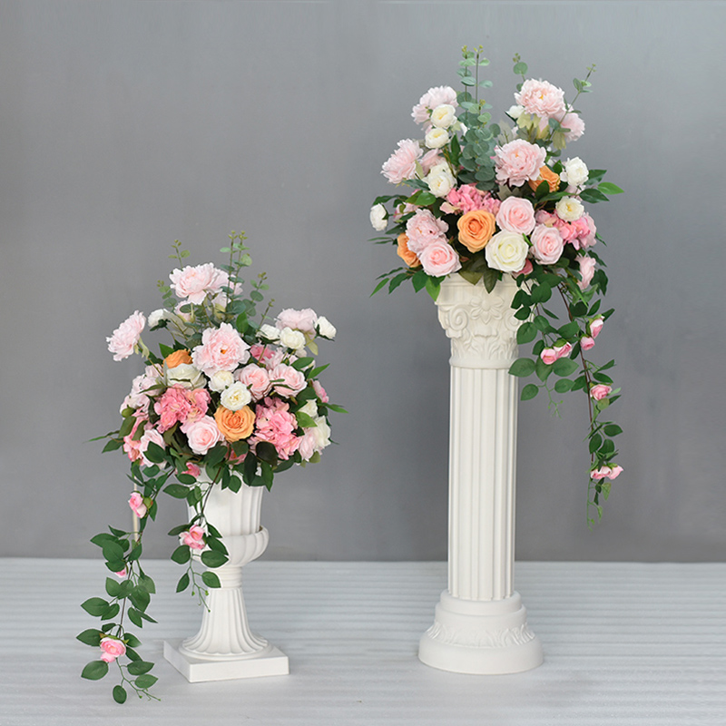 婚庆道具罗马柱花盆路引花店铺橱窗开业活动婚礼舞台装饰假花摆件