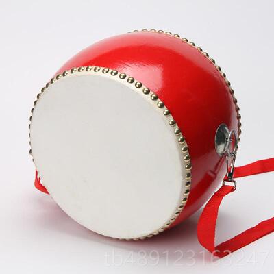 正品儿童节礼物8小寸牛皮鼓幼儿园表演奥玩具敲鼓尔夫打军击乐器